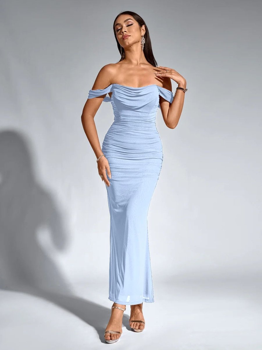 Off - Shoulder Kleid mit Reißverschluss - Bellave