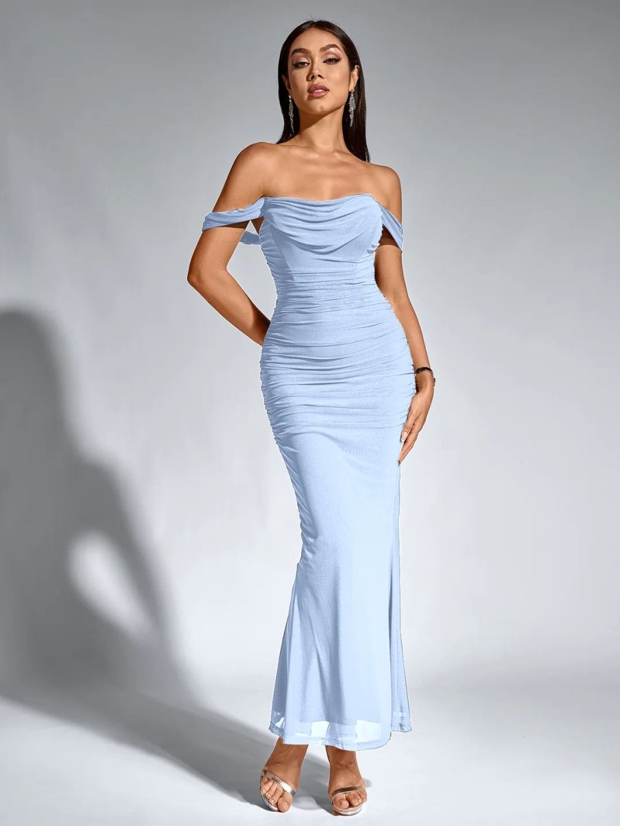 Off - Shoulder Kleid mit Reißverschluss - Bellave