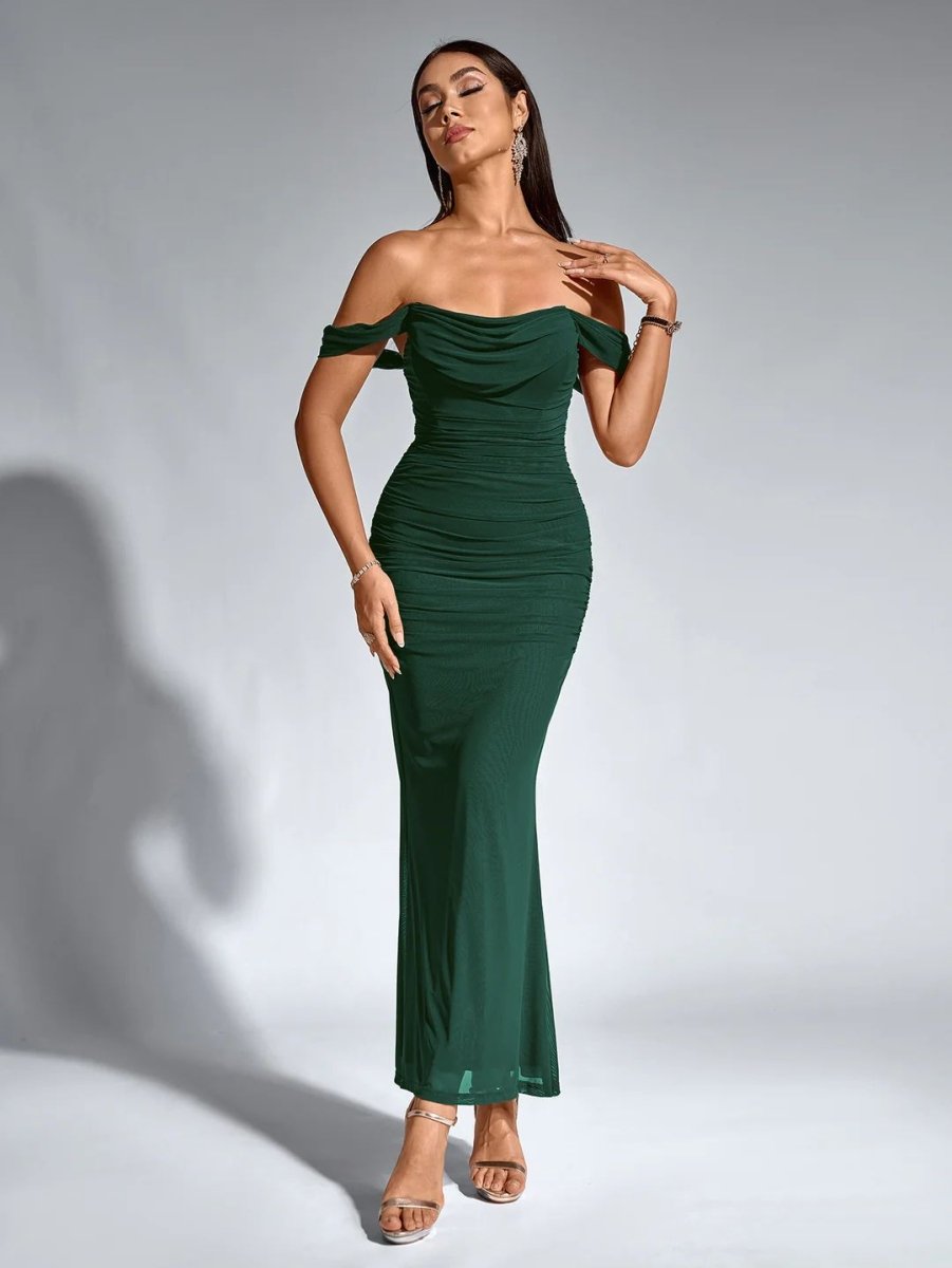Off - Shoulder Kleid mit Reißverschluss - Bellave
