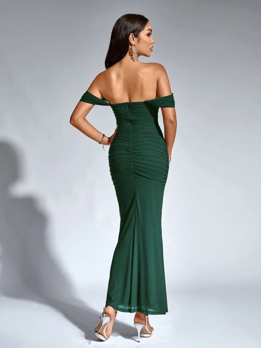 Off - Shoulder Kleid mit Reißverschluss - Bellave