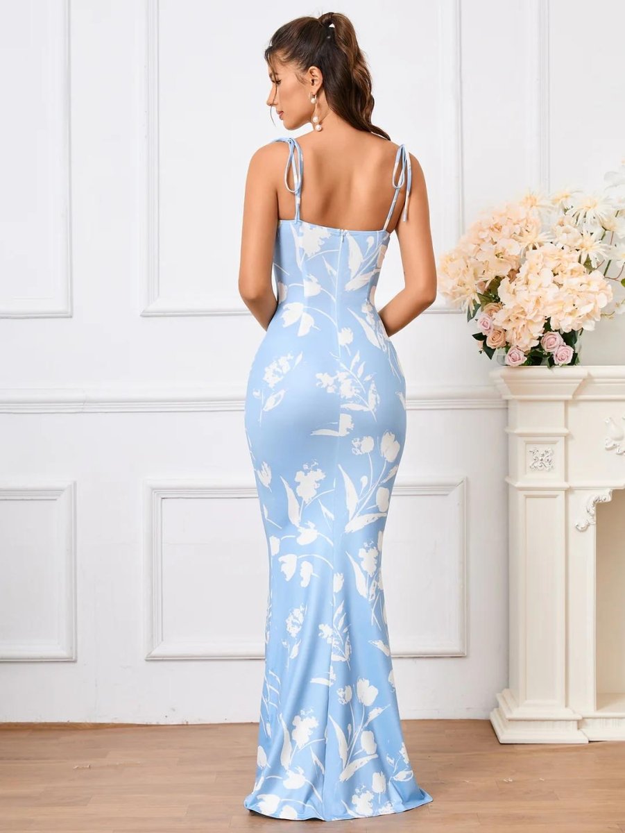 Blumenkleid mit Schnürträgern - Bellave